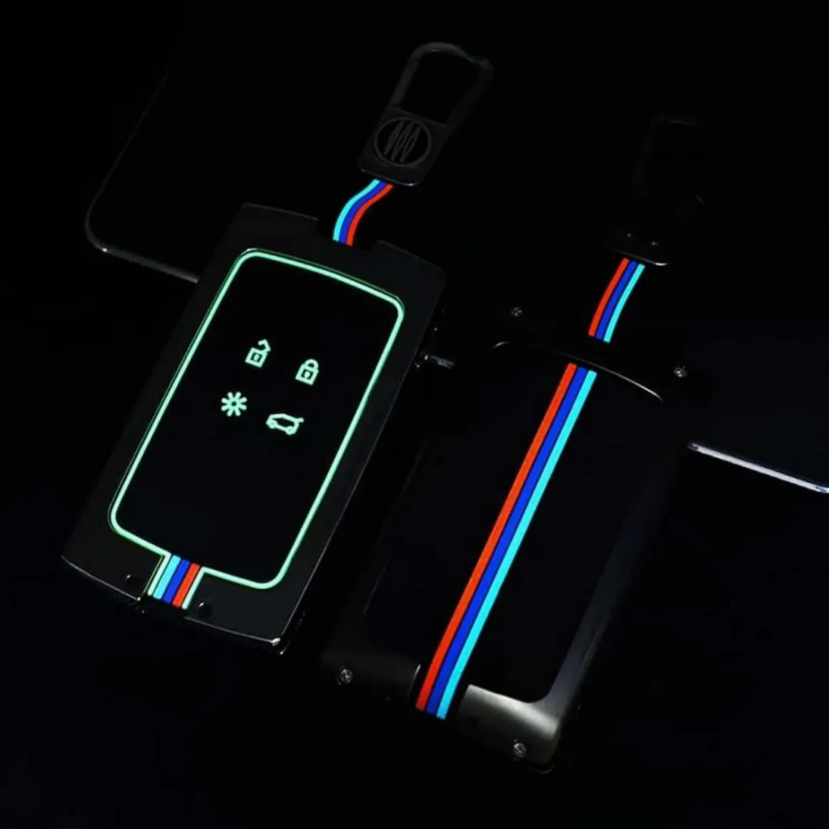 Metalen Sleutelhoesje voor Mitsubishi grijs A