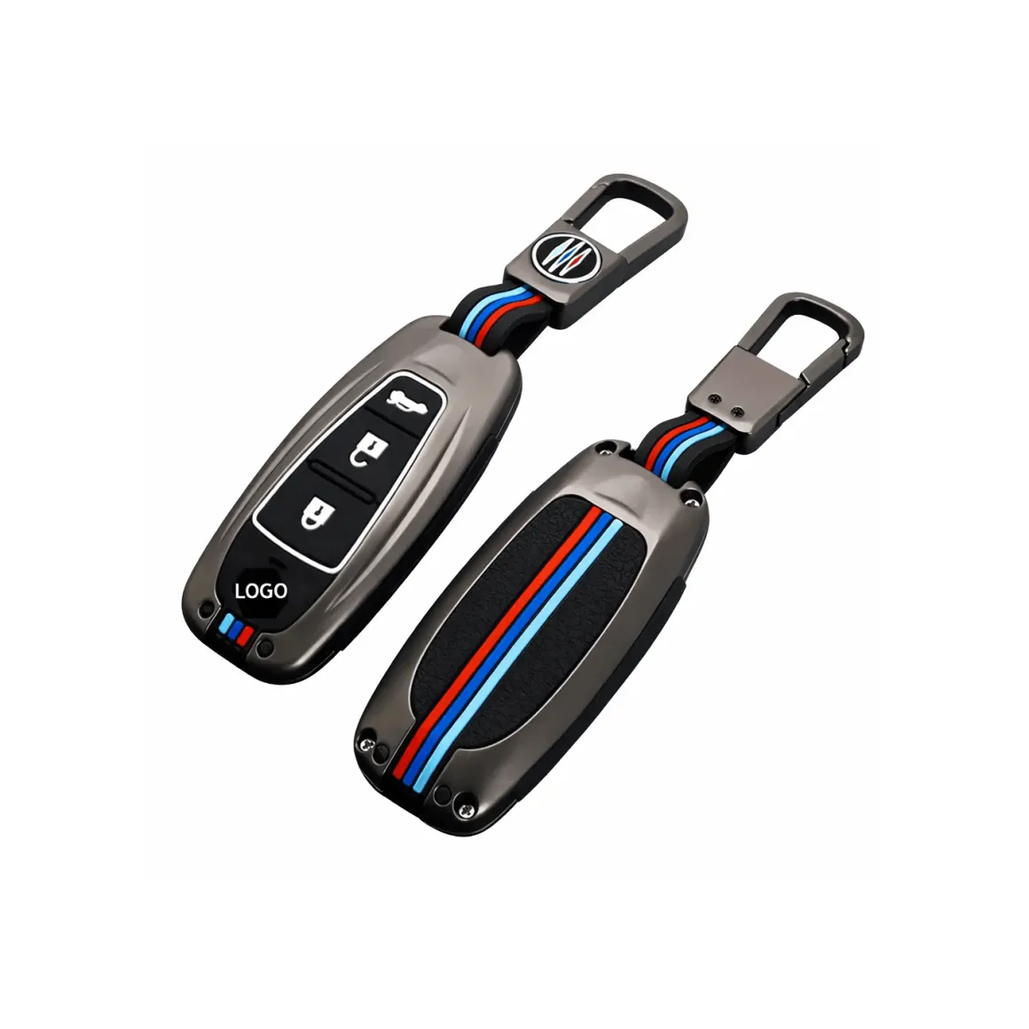 Metalen Sleutelhoesje voor Suzuki grijs A3B