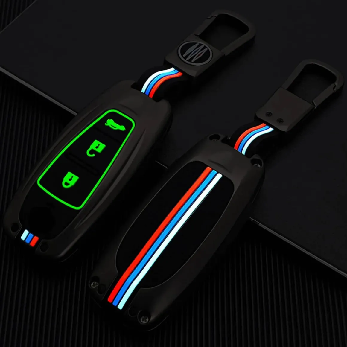 Metalen Sleutelhoesje voor Suzuki grijs A3B
