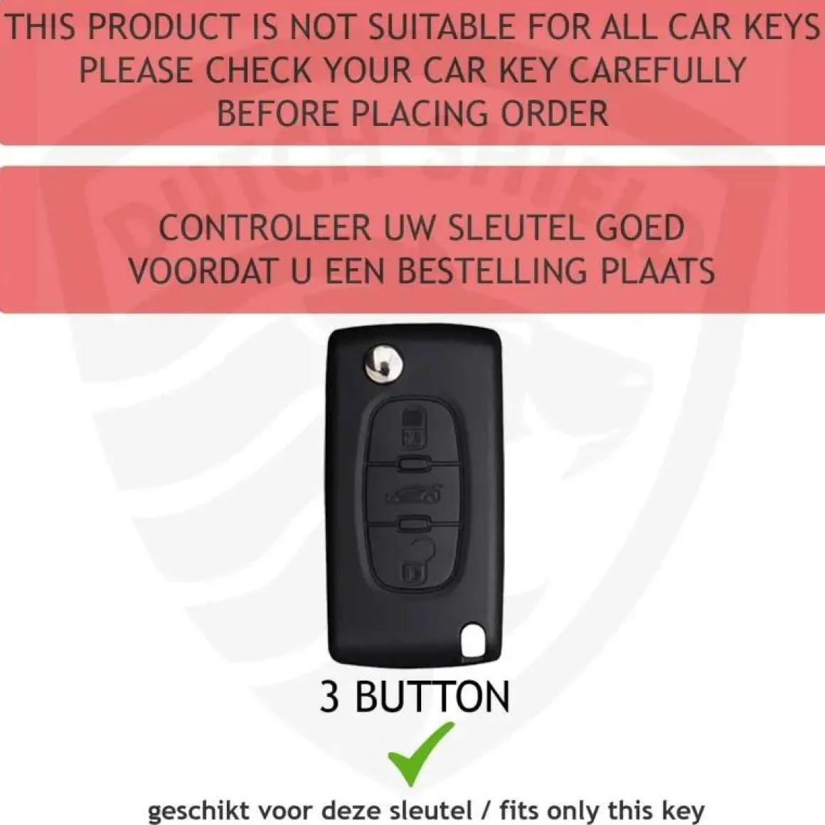 Metalen Sleutelhoesje voor Peugeot grijs D3