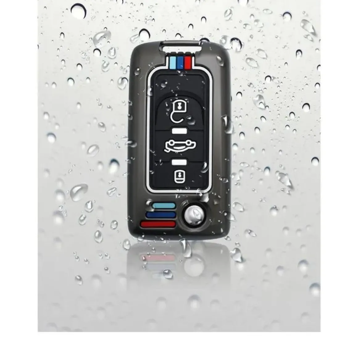 Metalen Sleutelhoesje voor Peugeot grijs D3