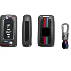 Metalen Sleutelhoesje voor Peugeot grijs D3