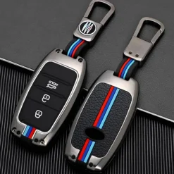 Metalen Sleutelhoesje voor Kia grijs A3A