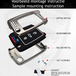 Metalen Sleutelhoesje VW - Skoda - Seat - Cupra B3