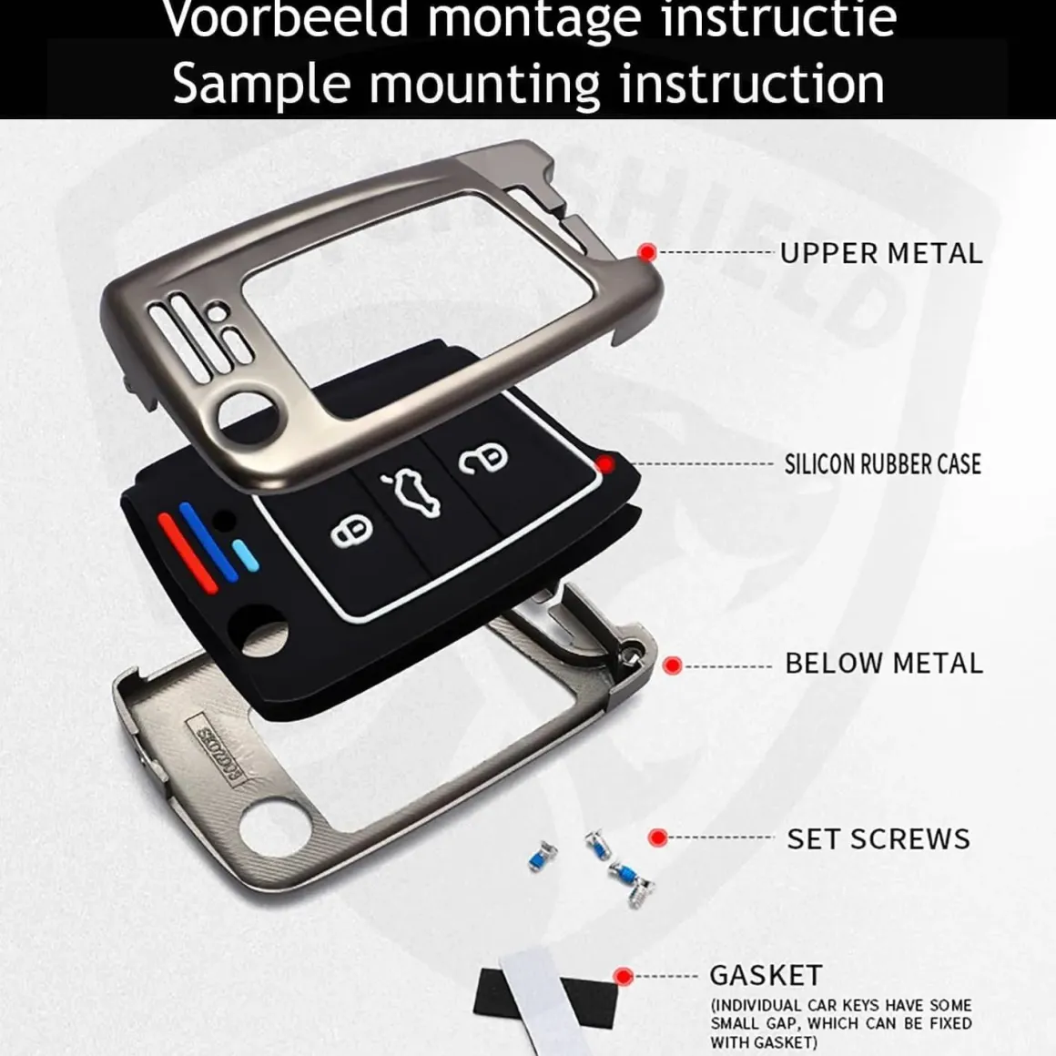 Metalen Sleutelhoesje VW - Skoda - Seat - Cupra B3