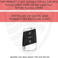Metalen Sleutelhoesje VW - Skoda - Seat - Cupra D3