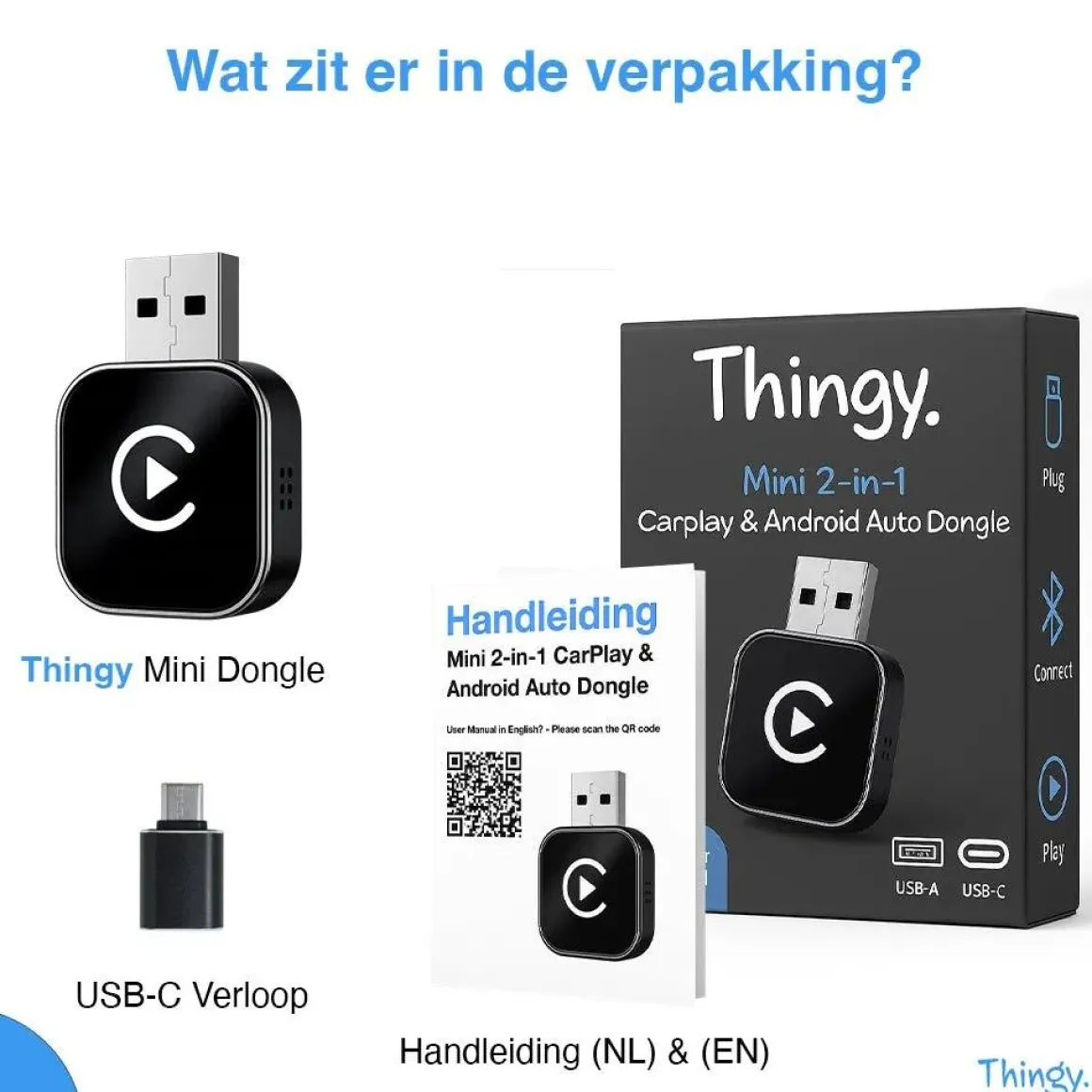 Mini 2-in-1 CarPlay & Android Auto Dongle