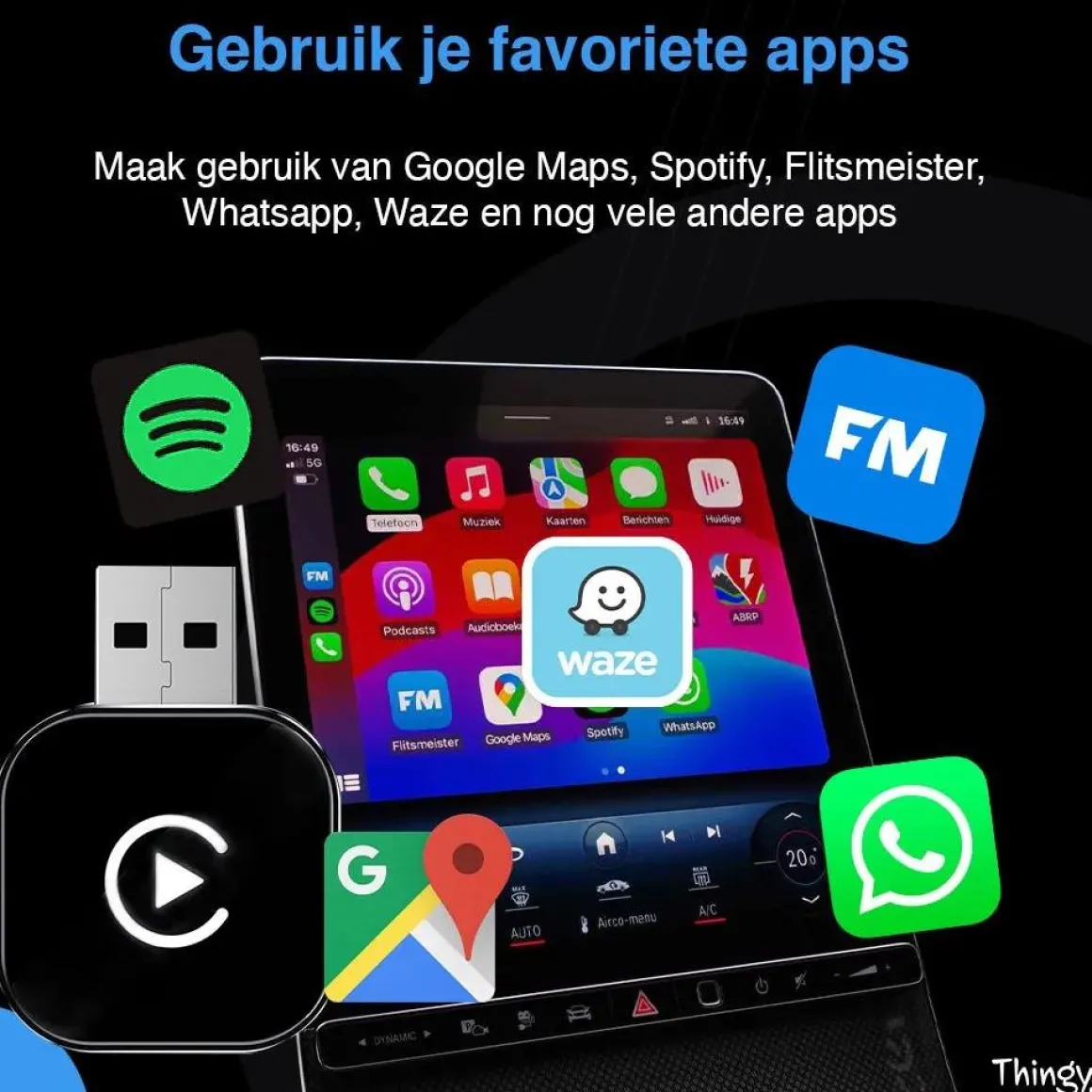 Mini 2-in-1 CarPlay & Android Auto Dongle