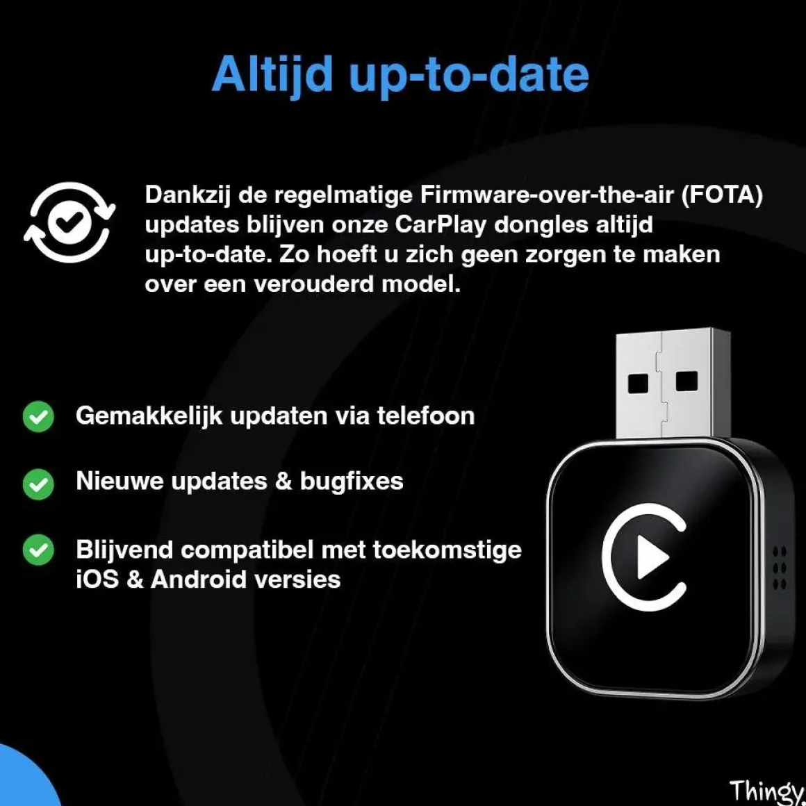 Mini 2-in-1 CarPlay & Android Auto Dongle