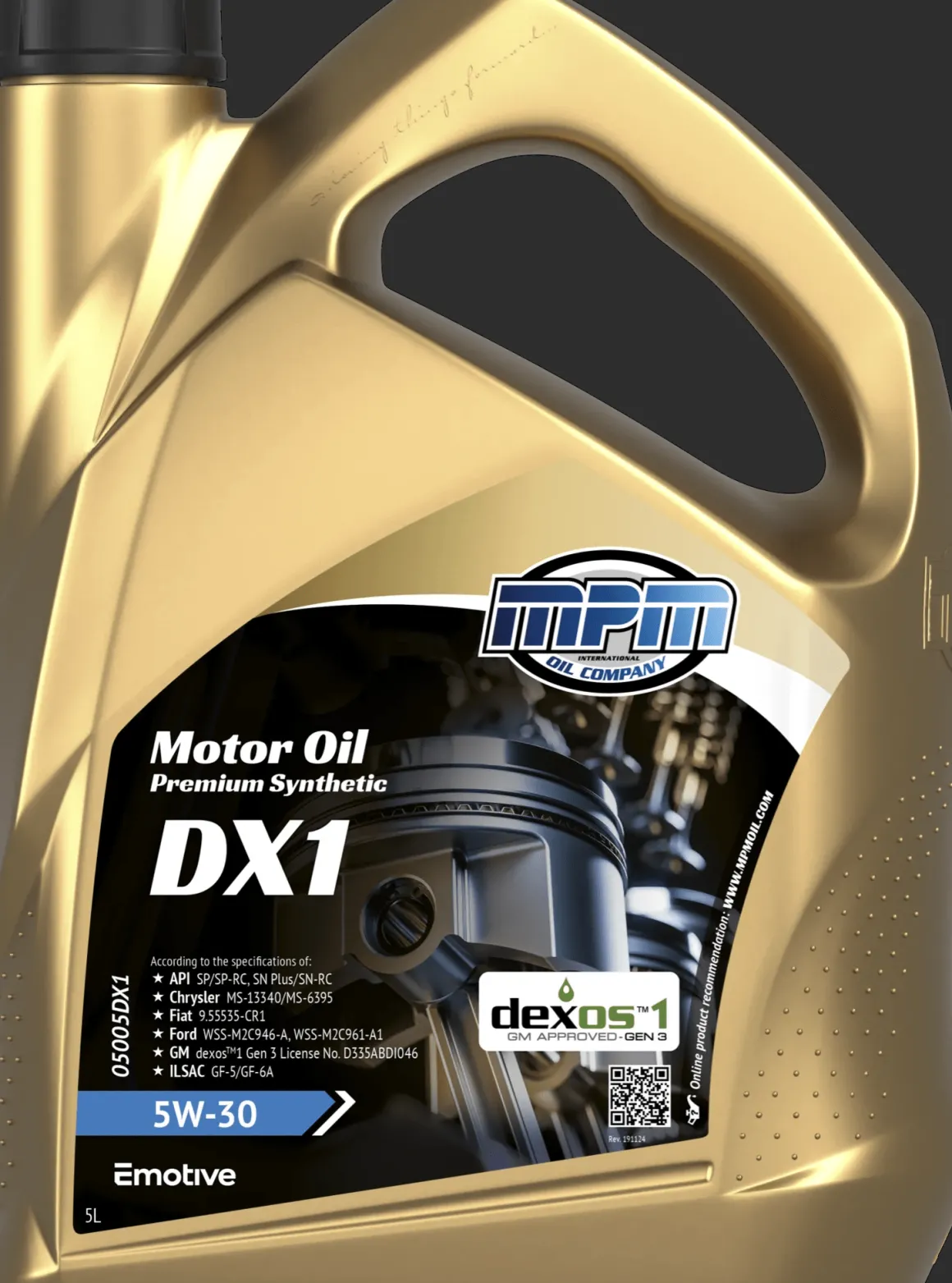 Motorolie 5w30 dexos1 premium synthetic| 5