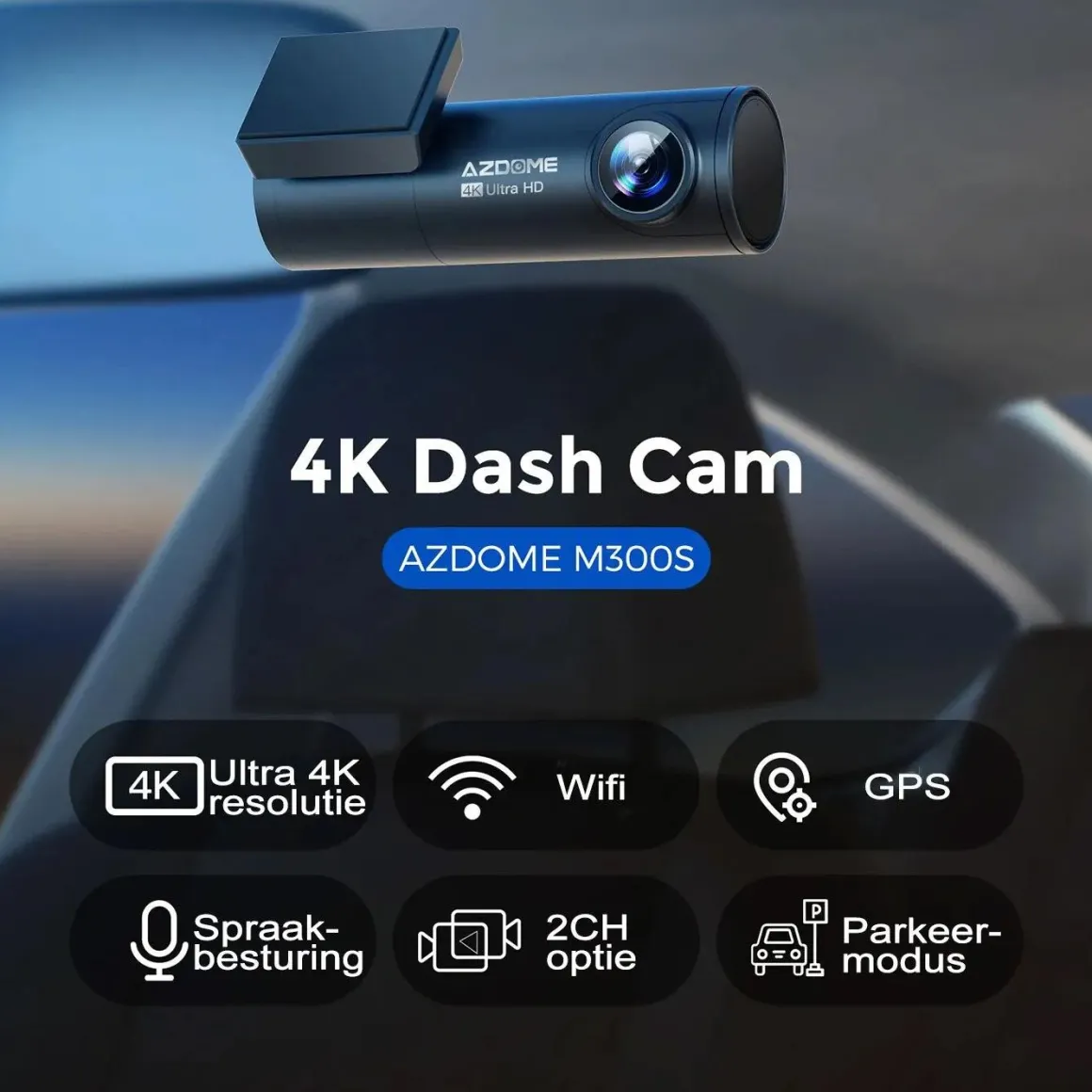 M300S 4K 2CH Dual Wifi GPS 64gb dashcam