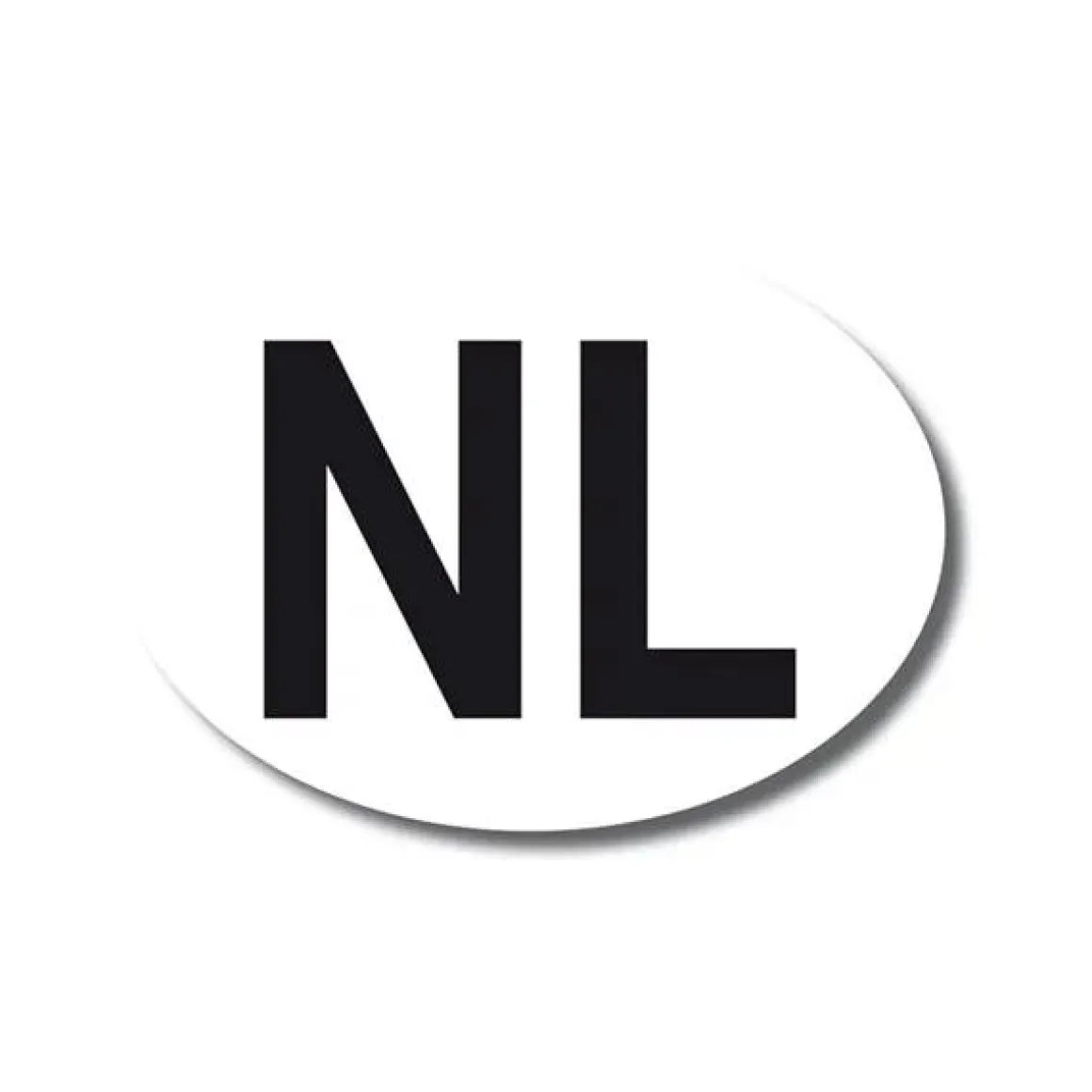 NL sticker wit