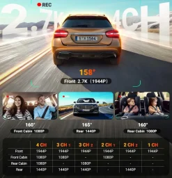 N5S Cloud 2K 4CH Wifi GPS dashcam