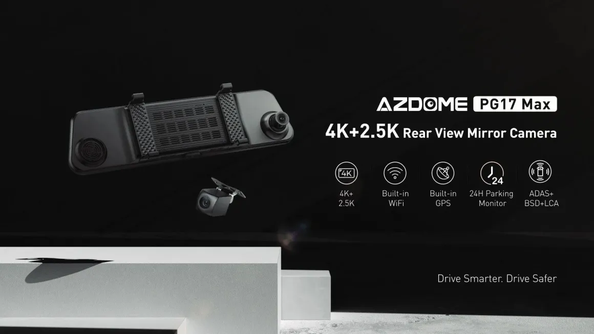 PG17 Max 4K 2CH Wifi GPS 64gb dashcam