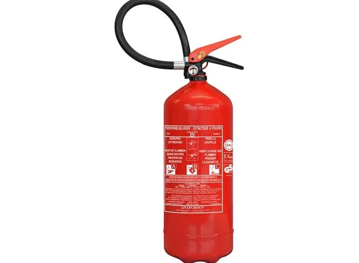Poederblusser - 6 kg - Brandklassen A, B en C