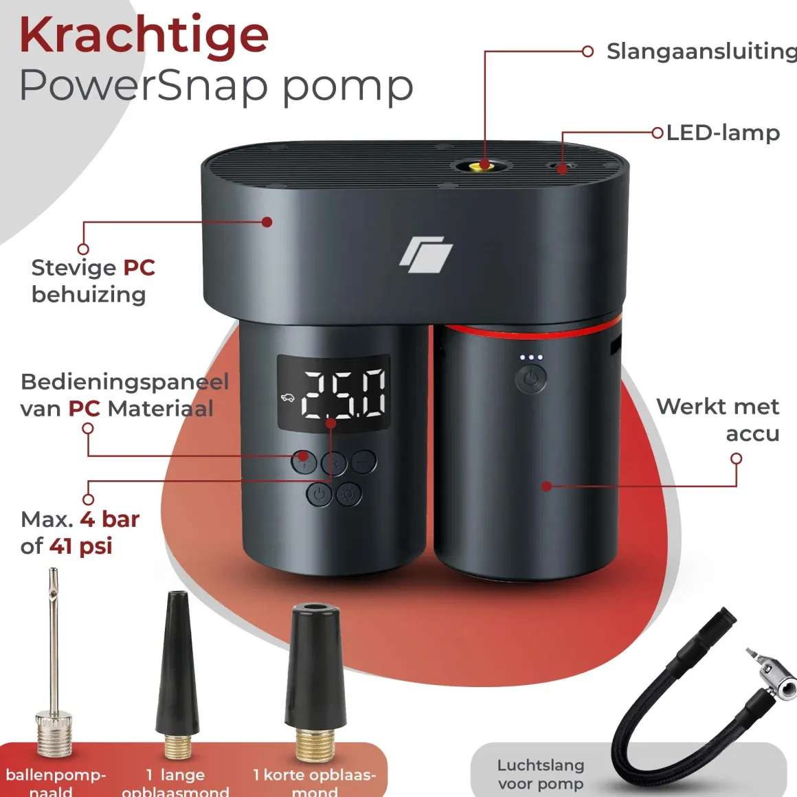 PowerSnap 12V Draadloze Bandenpomp 150psi