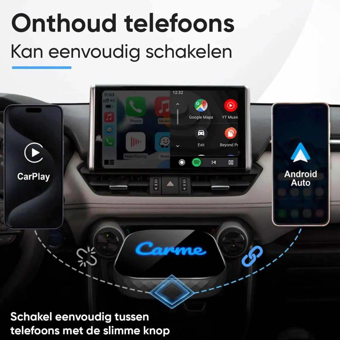 Premium 2-in-1 CarPlay & Android Auto Dongle