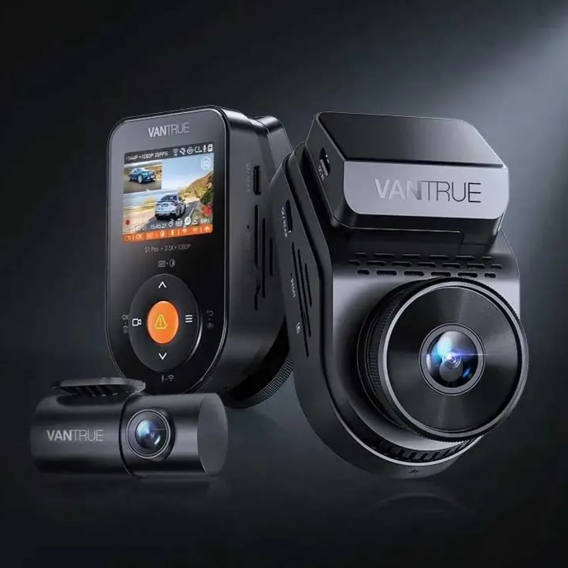 S1 Pro Dual 2.7K Wifi GPS dashcam