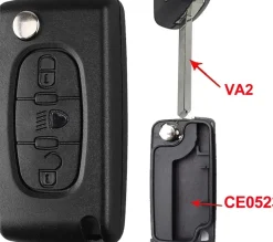 Sleutelbehuizing geschikt voor Citroën en Peugeot