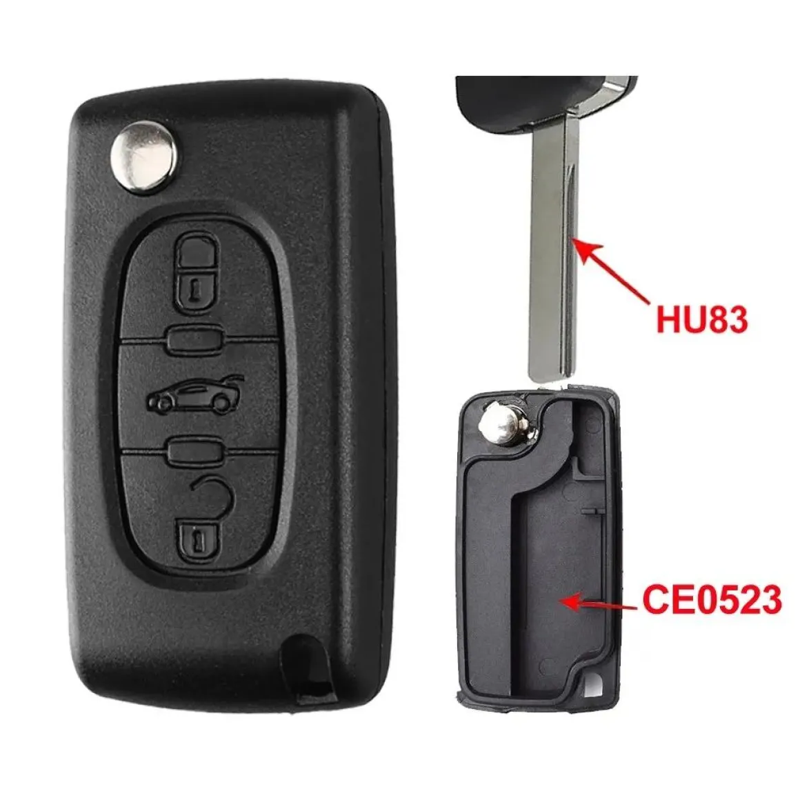 Sleutelbehuizing voor Citroen/Peugeot/Fiat