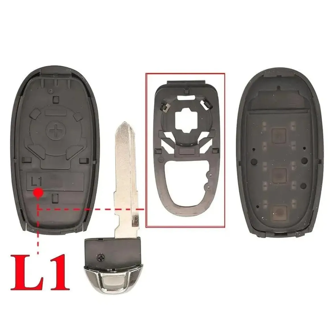 Smart key behuizing 3 knops geschikt voor Smart