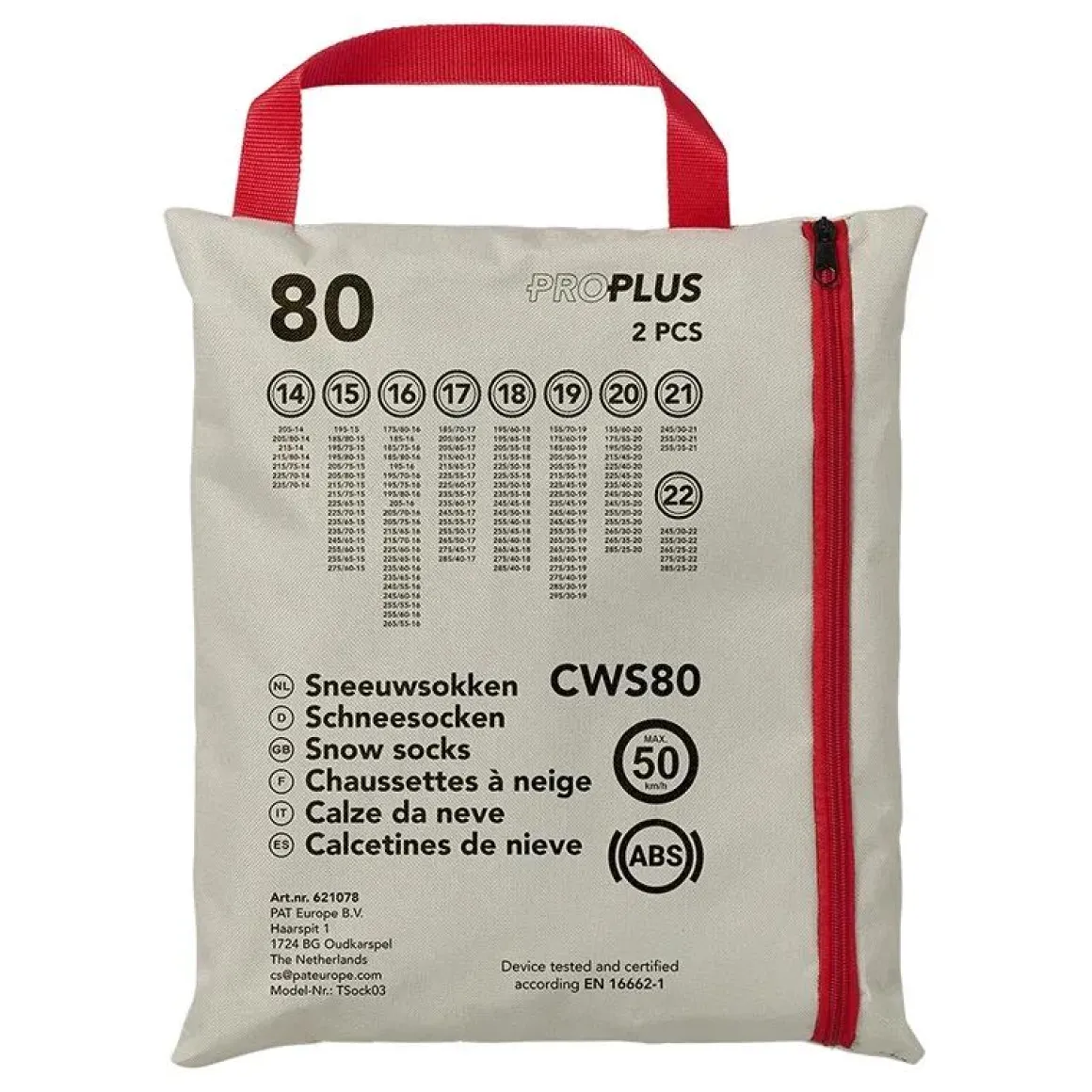 Sneeuwsokken Auto - CWS80 - Set van 2