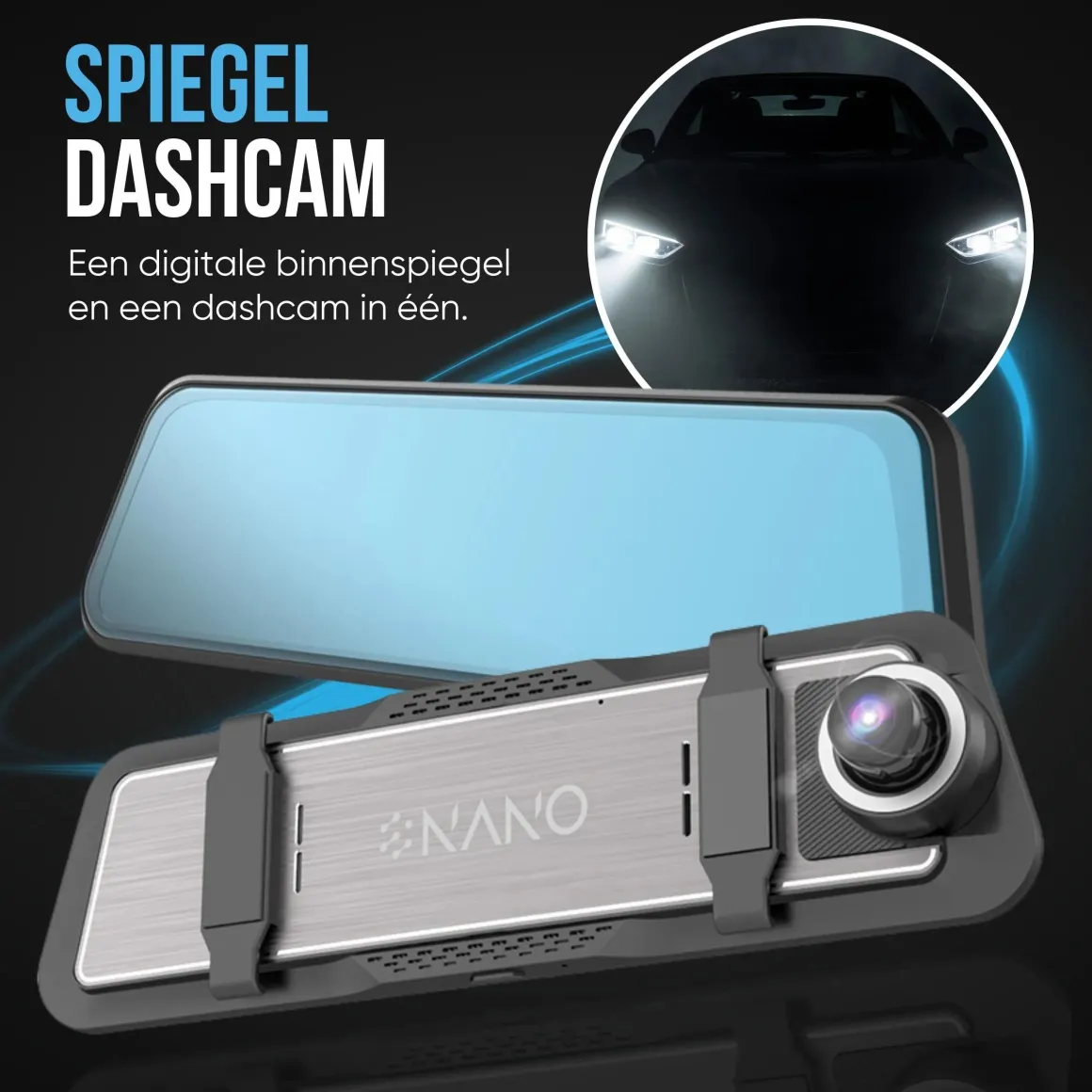 T55 4K 2CH Full Mirror Wifi GPS 32gb dashcam