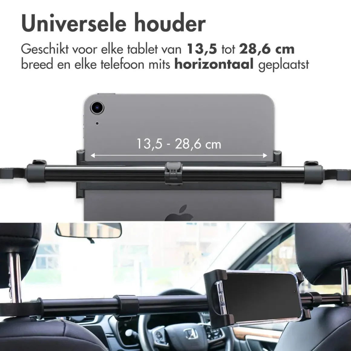 Tablethouder Auto - Hoofdsteun Midden