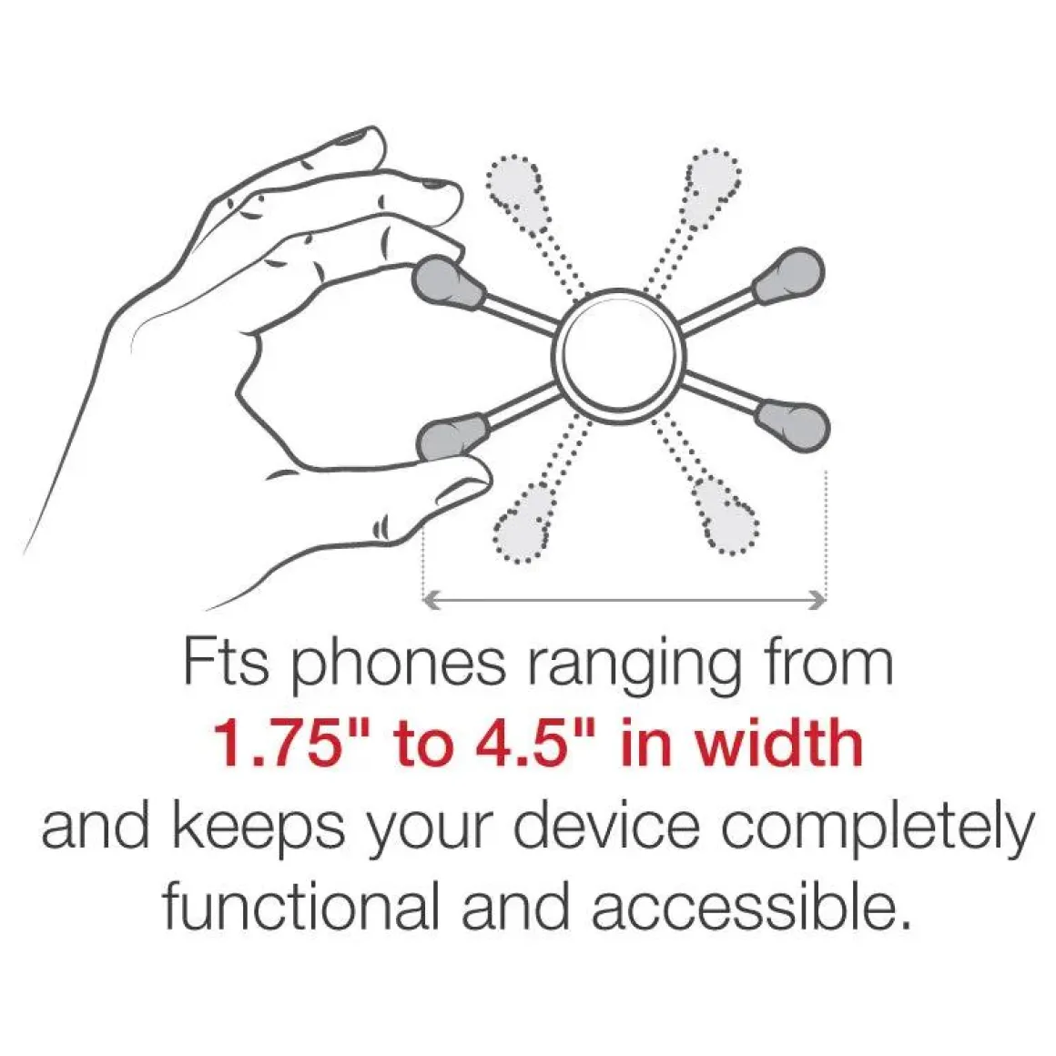 telefoon auto X-Grip groot zuignap