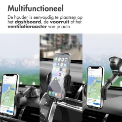Telefoonhouder Auto - Dashboard / Raam / Vent