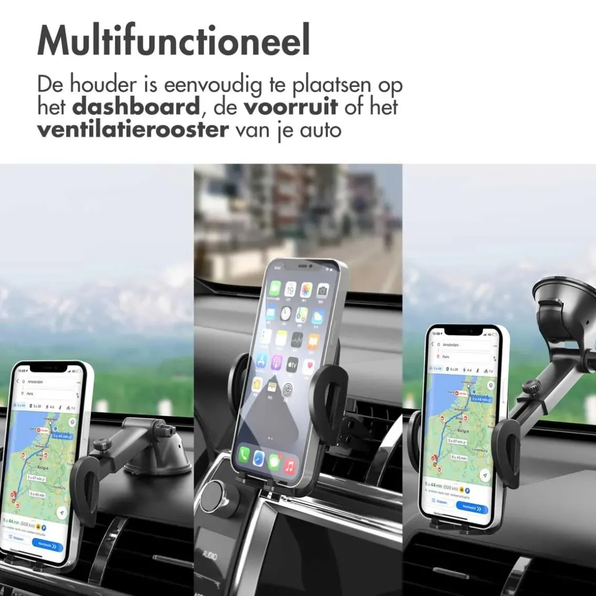 Telefoonhouder Auto - Dashboard / Raam / Vent