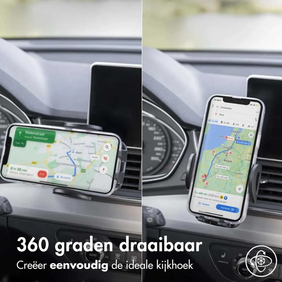 Telefoonhouder Auto - Dashboard / Raam / Vent