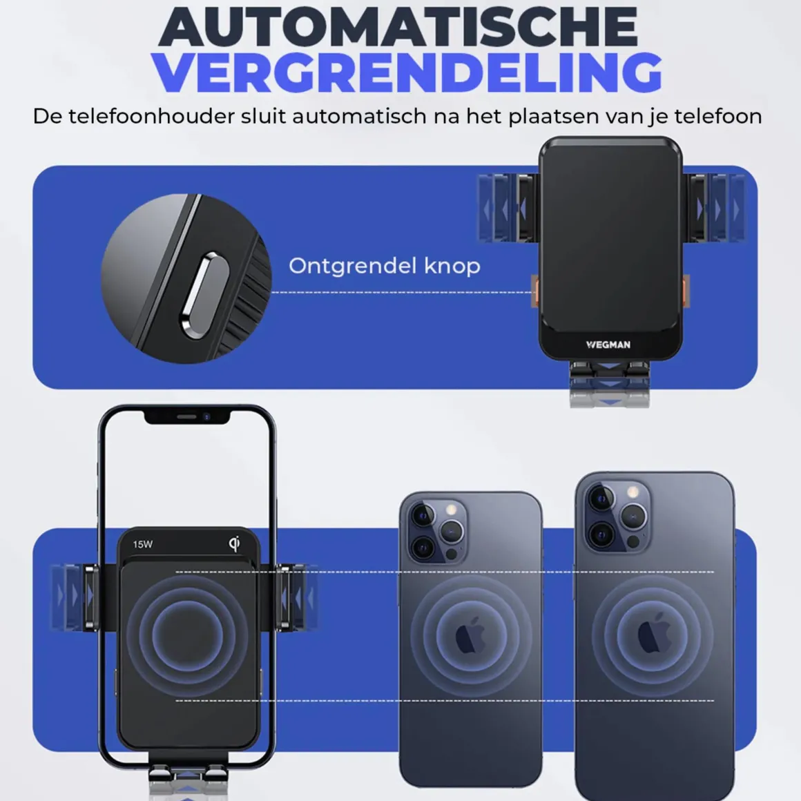 Telefoonhouder Auto Draadloze Oplader