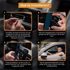 Telefoonhouder Auto Magneet 360˚C Rotatie
