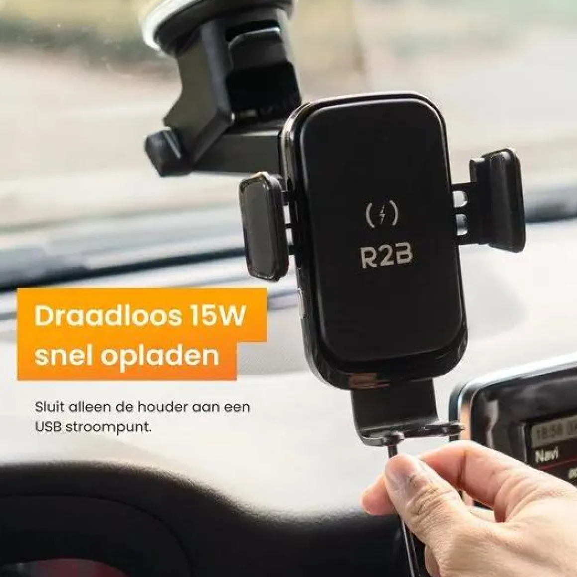 Telefoonhouder Auto met Draadloze Oplader