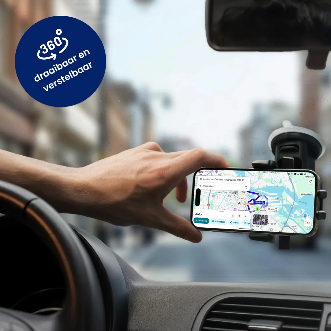 Telefoonhouder Auto voor Raam en Dashboard