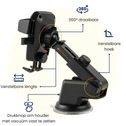 Telefoonhouder Auto voor Raam en Dashboard