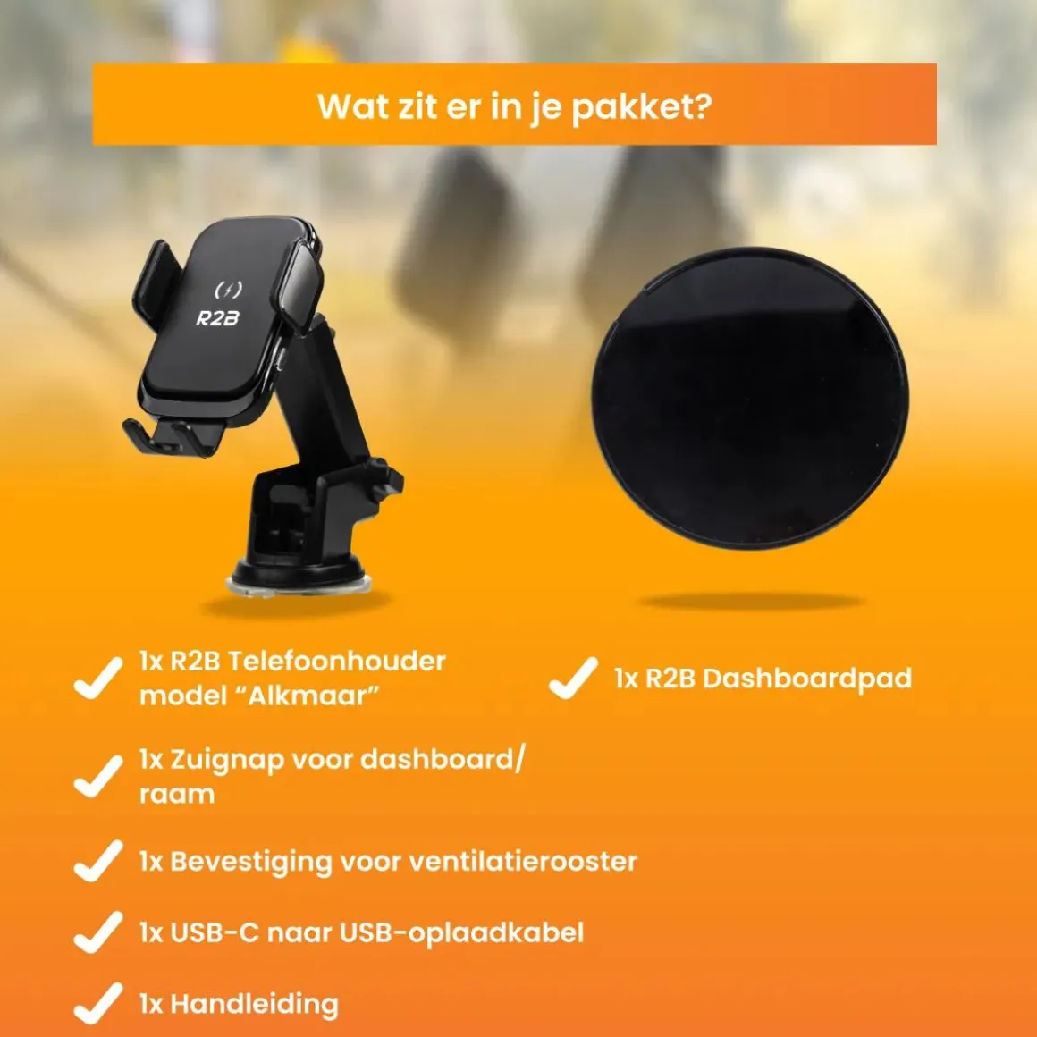 Telefoonhouder Auto Zuignap + Dashboardpad