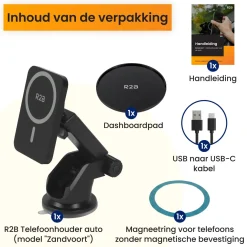 Telefoonhouder Auto Zuignap met Draadloze Oplader