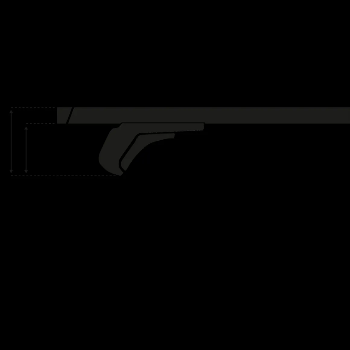 Tiger XL Zwart dragers 135cm