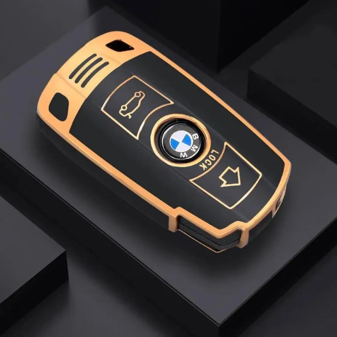 TPU Sleutelhoesje voor Bmw goud E4