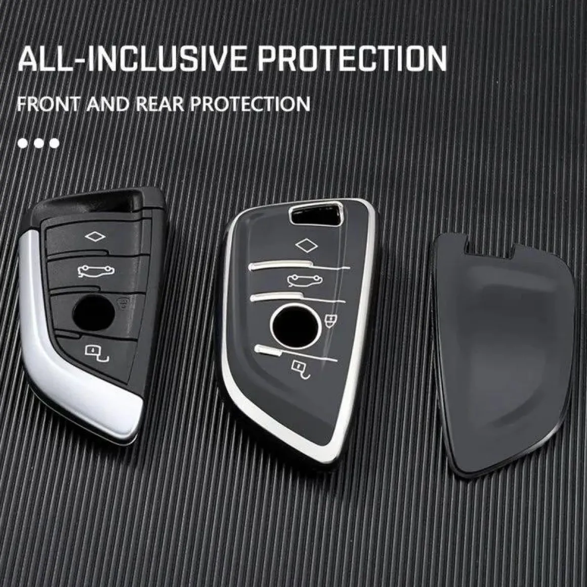 TPU Sleutelhoesje voor Bmw i serie zwart B4A-NEW