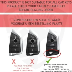 TPU Sleutelhoesje voor Bmw i serie zwart B4A-NEW
