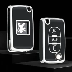 TPU Sleutelhoesje voor Citroën zwart D3