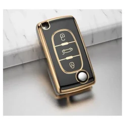 TPU Sleutelhoesje voor Citroën goud D3