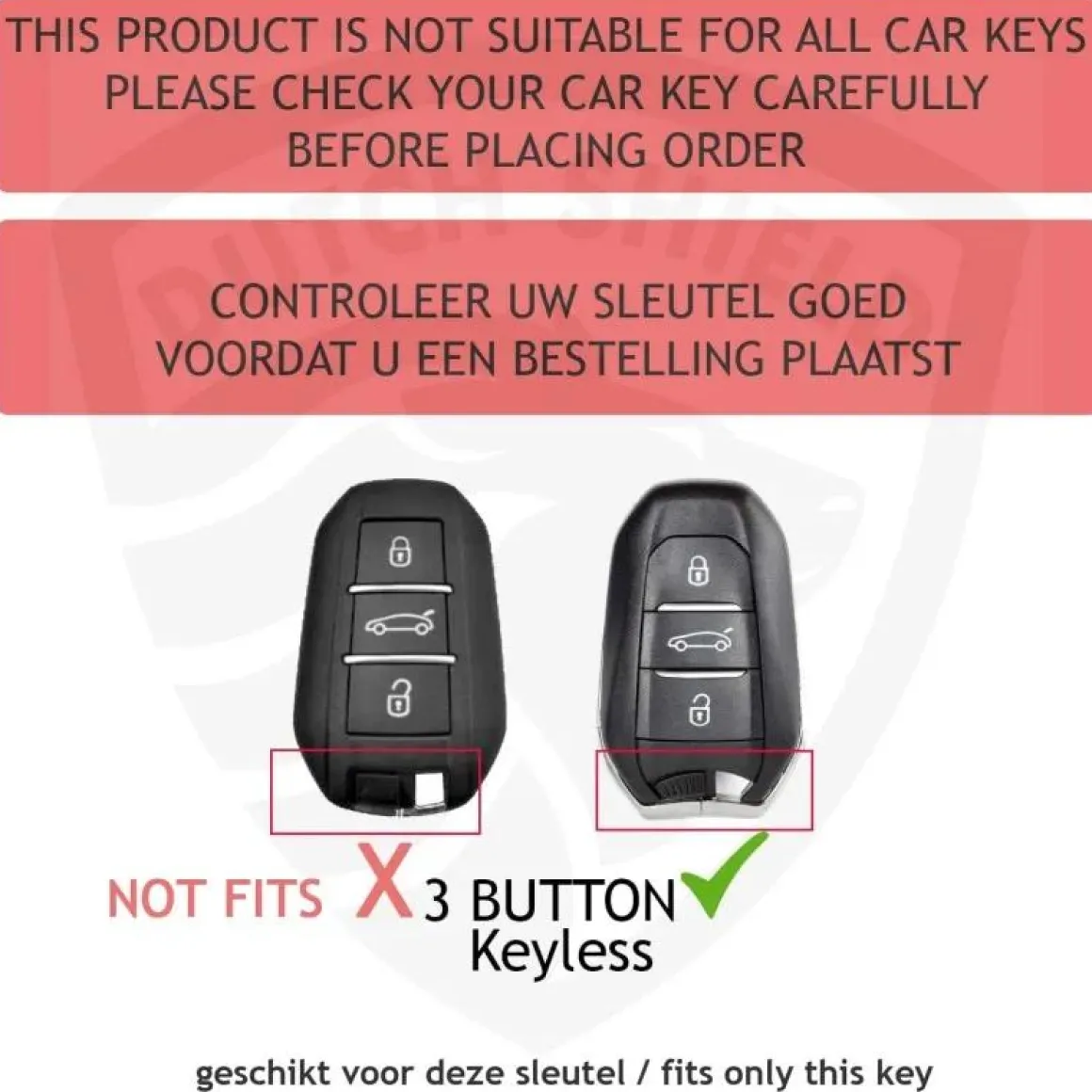 TPU Sleutelhoesje voor Citroën goud B3