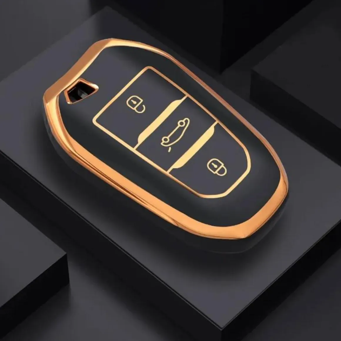 TPU Sleutelhoesje voor Citroën goud B3