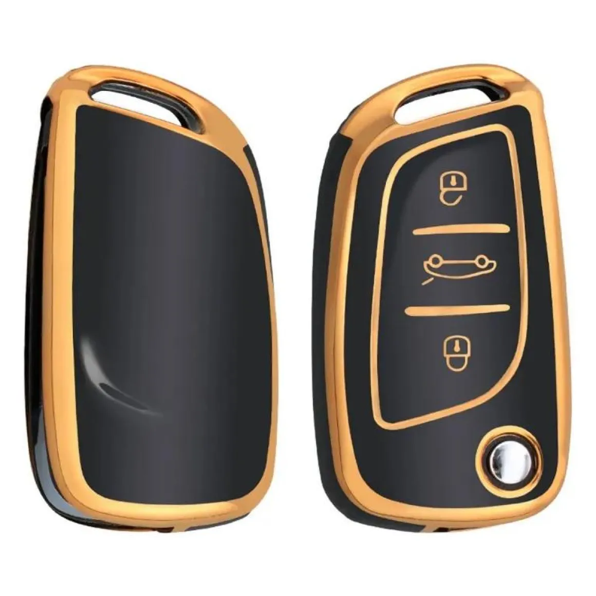 TPU Sleutelhoesje voor Citroën goud C3