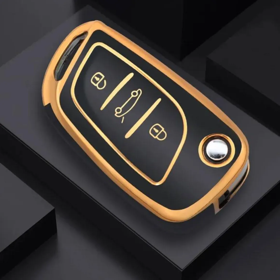 TPU Sleutelhoesje voor Citroën goud C3