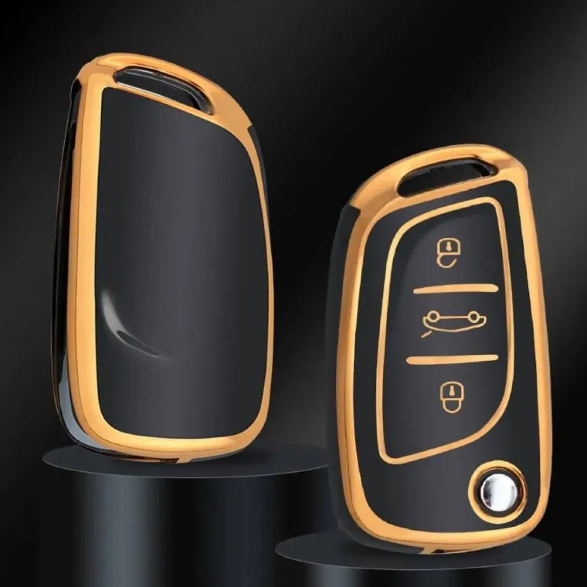 TPU Sleutelhoesje voor Citroën goud C3